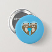 Badge Rond 5 Cm Otter Love (Devant & derrière)