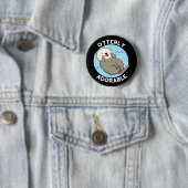 Badge Rond 5 Cm Otterly adorable Funny Flottant Otter Pun Dark BG (En situation)