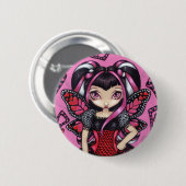 Badge Rond 5 Cm "Où est mon Valentine ?" Bouton (Devant & derrière)