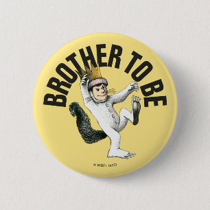 Badge Rond 5 Cm Où sont les monstres ?   Futur Grand Frère