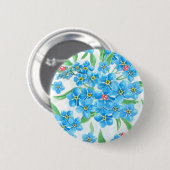 Badge Rond 5 Cm Oublie-moi pas un motif sans soudure (Devant & derrière)