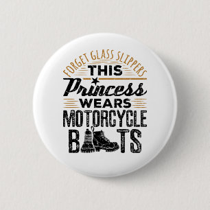 Badge Rond 5 Cm Oublier Chaussures en verre Princess Motorcycle Bo