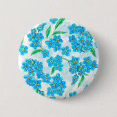 Badge Rond 5 Cm Oubliez-moi pas les fleurs d'aquarelle (Devant)