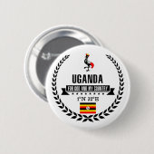 Badge Rond 5 Cm Ouganda (Devant & derrière)