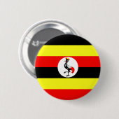 Badge Rond 5 Cm Ouganda (Devant & derrière)
