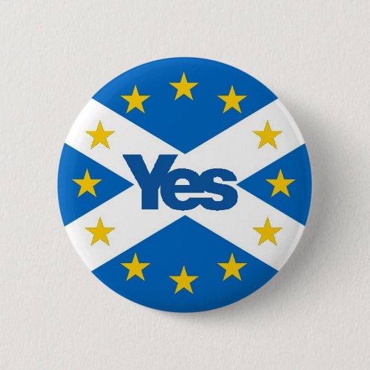 Badge Rond 5 Cm Oui à l'Européen indépendant Ecosse (Devant)