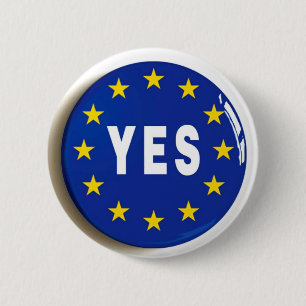 Badge Rond 5 Cm Oui à l'UE - séjour dans l'Union européenne