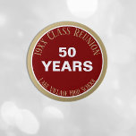 Badge Rond 5 Cm OUI! Bouton de réunion de classe 50e personnalisée<br><div class="desc">Acheter en gros pour tout le gang ! !</div>