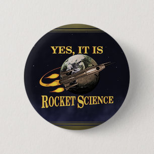 Badge Rond 5 Cm Oui, c'est bouton d'études spatiales