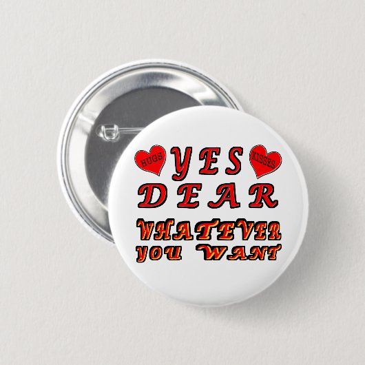 Badge Rond 5 Cm Oui cher (Devant & derrière)