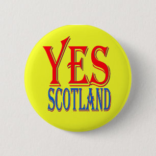 Badge Rond 5 Cm OUI insigne de goupille de l'Ecosse