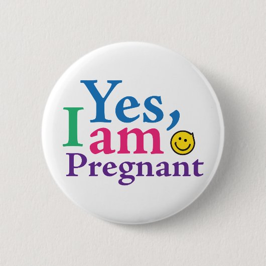 Badge Rond 5 Cm Oui je suis enceinte (Devant)