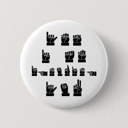 Badge Rond 5 Cm Oui je vous ignore © de #USAPatriotGraphics d'ASL (Devant)