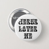Badge Rond 5 Cm Oui ! Jésus m'aime ! (Devant & derrière)