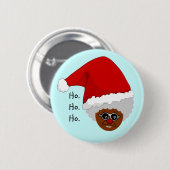 Badge Rond 5 Cm Oui, la Virginie, il y a un père noël noir (Devant & derrière)