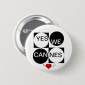 Badge Rond 5 Cm Oui nous Cannes (Devant & derrière)