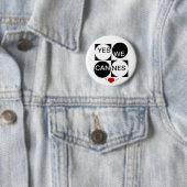 Badge Rond 5 Cm Oui nous Cannes (En situation)