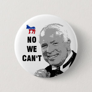 Badge Rond 5 Cm Oui nous pouvons - aucun nous ne pouvons pas