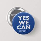 Badge Rond 5 Cm Oui nous pouvons - bouton (Devant & derrière)