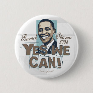 Badge Rond 5 Cm Oui nous pouvons ! Bouton d'Obama