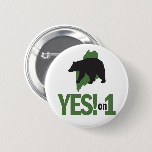 Badge Rond 5 Cm Oui sur 1 ! Bouton (Devant & derrière)