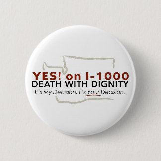 Badge Rond 5 Cm Oui ! sur le bouton I-1000