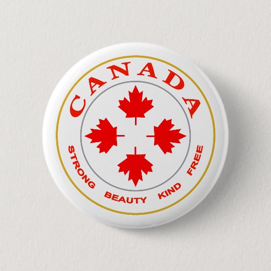 Badge Rond 5 Cm Our Canada Emblem (Devant)