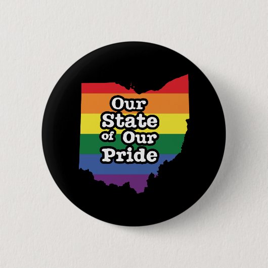 Badge Rond 5 Cm Our State of Our Pride Ohio (Devant)
