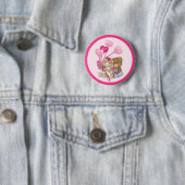 Badge Rond 5 Cm Ours amoureux (En situation)