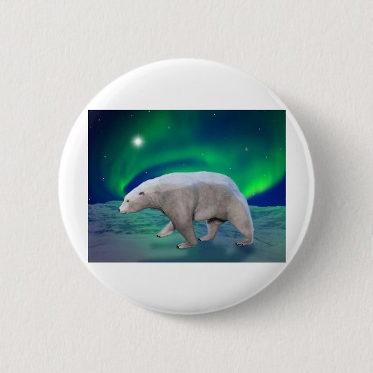 Badge Rond 5 Cm Ours blanc (Devant)