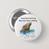 Badge Rond 5 Cm Ours blanc (Devant & derrière)