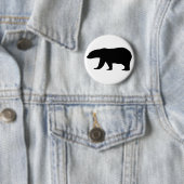 Badge Rond 5 Cm Ours blanc (En situation)