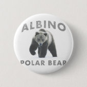 Badge Rond 5 Cm ours blanc albinos (Devant)