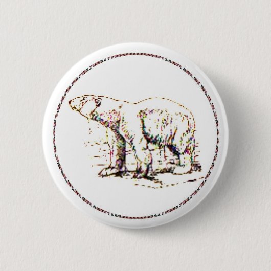 Badge Rond 5 Cm Ours blanc I (Devant)