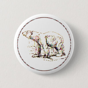 Badge Rond 5 Cm Ours blanc I