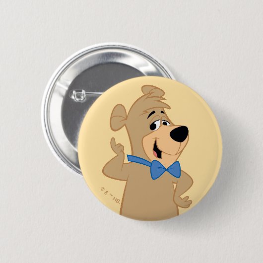 Badge Rond 5 Cm Ours Boo-Boo Précocieux (Devant & derrière)