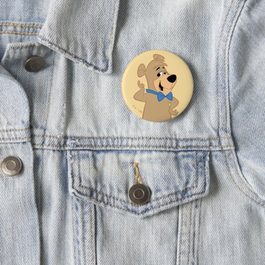 Badge Rond 5 Cm Ours Boo-Boo Précocieux (En situation)