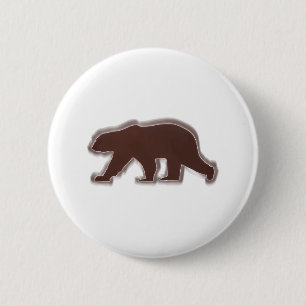 Badge Rond 5 Cm Ours Brown