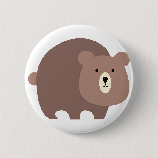 Badge Rond 5 Cm Ours Brown (Devant)