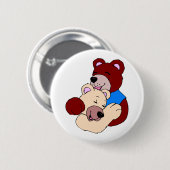 Badge Rond 5 Cm Ours Croustillants (Devant & derrière)