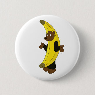 Badge Rond 5 Cm Ours dans le costume de banane