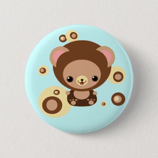 Badge Rond 5 Cm ours de "brownie" (Devant)