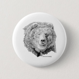 Badge Rond 5 Cm Ours de Grizzy