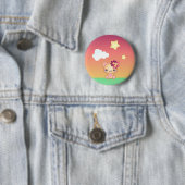 Badge Rond 5 Cm Ours de Kawaii (En situation)