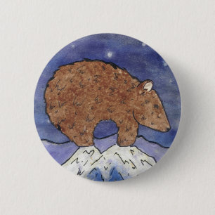 Badge Rond 5 Cm Ours de minuit