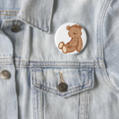Badge Rond 5 Cm Ours de nounours (En situation)