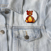 Badge Rond 5 Cm Ours de nounours (En situation)