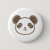 Badge Rond 5 Cm Ours de panda en détresse (Devant)