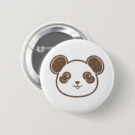 Badge Rond 5 Cm Ours de panda en détresse (Devant & derrière)