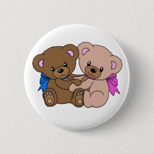 Badge Rond 5 Cm Ours de Peluche (Devant)